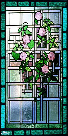 Sims 2 — Stained Glass Wall Set - 8a by Daislia — A set of 10 beautiful stained glass wallpaper, ornamental style,