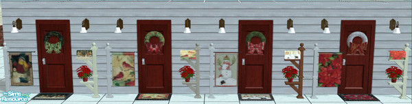 Sims 2 — Outdoor Decoratoins by lisa9999 — Four more flags, smaller doormats and mailbox covers.