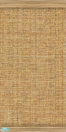Sims 2 — NK TC118 Six Living Room - Brown Weave Wall by MoMama — A wallpaper of textured brown weave bordered by crown