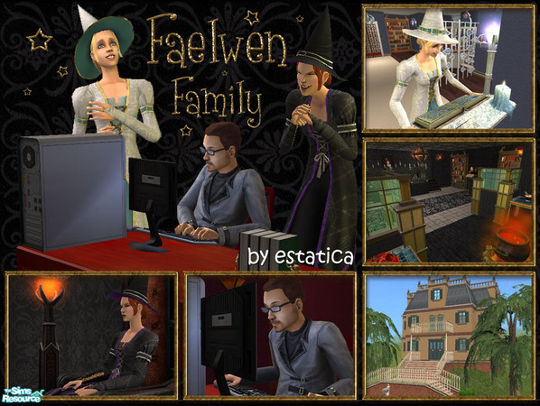 Sims 2 — Faelwen Family by estatica — Ursula and Andromeda are two magical sisters, but they couldn\'t be more different.