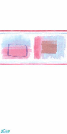 Sims 2 — Painted Blocks - Red by Ses — Part of the Painted Blocks wallpaper set