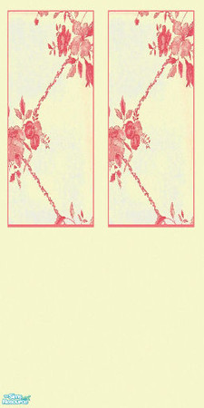 Sims 2 — Pink Cherry Double Panel by Ses — Part of the Pink Cherry Panel Set