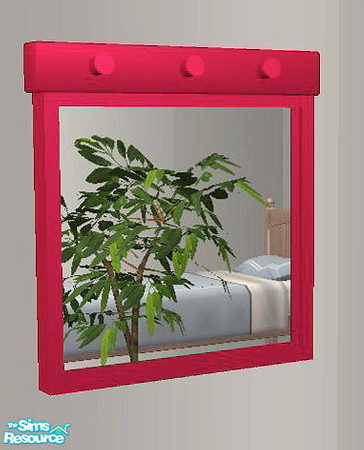 Sims 2 — OpenHouse Hallway Wall Mirror RC - Openhouse Pink Wall Mirro by openhousejack — an orange pink recolor of the