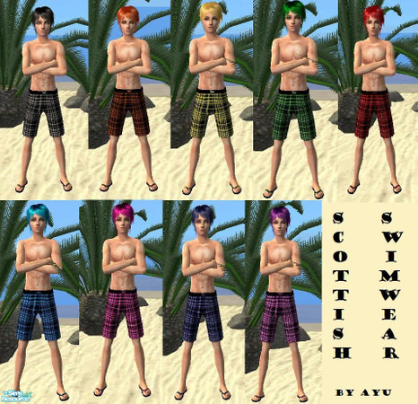Sims 2 — SCOTTISH SWIMWEAR  by Herzen & Blasen — SCOTTISH SWIMWEAR 