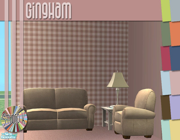 Sims 2 — Studio K Gingham_03 by StudioKhagerks — 