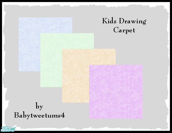 Sims 2 — Kids Drawing Carpet by babytweetums4 — This carpet was created to co-ordinate with my Kids Drawing Wallpaint.