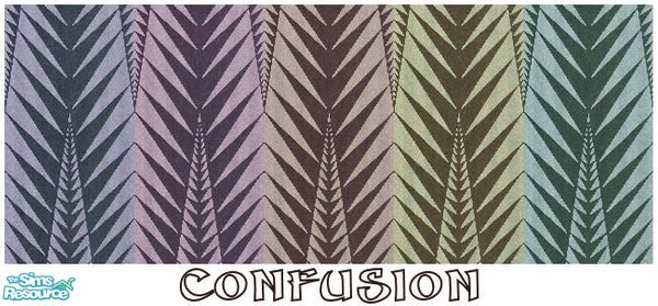 Sims 2 — Confusion by Ses — A set of confusing diagonal pattern wallpapers