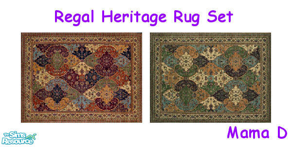 Sims 2 — Mama Ds Regal Heritage Rug Set by mamads32209 — A nice regal rug set passed down through the generations. In a