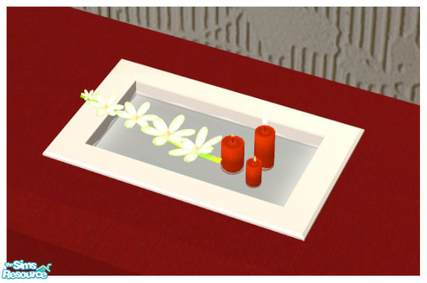 Sims 2 — Naturals Bathroom Red - Candles by Elize-37sims — Fully animated.