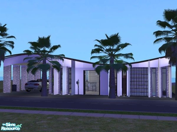 Sims 2 — Modern House 61 by kissme87 — A small modern house . Fully furnished and cost 58.009 $ size of the lot is 3x1 .