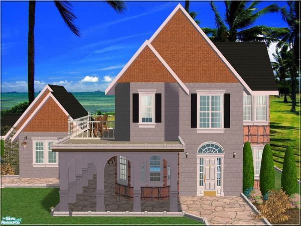 Sims 2 — V-81 by Veronn — Only TSR and Maxis.This is my new house and country style.The peculiarity: 3x3 medium lot,