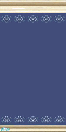 Sims 2 — jsf2PLLisaSnowflake by jsf — ParkLane mouldings hold blue wallpaper with snowflake borders to coordinate with