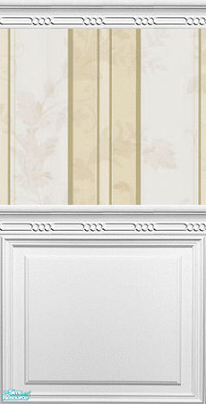 Sims 2 — Damask Extra Collection - Damask Extra White Gold by robbyngirl — Panel walls with some of my favorite papers!