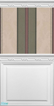 Sims 2 — Damask Extra Collection - Damask Extra Green by robbyngirl — Panel walls with some of my favorite papers! Look