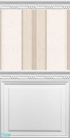 Sims 2 — Damask Extra Collection - Damask Extra Cream  by robbyngirl — Panel walls with some of my favorite papers! Look