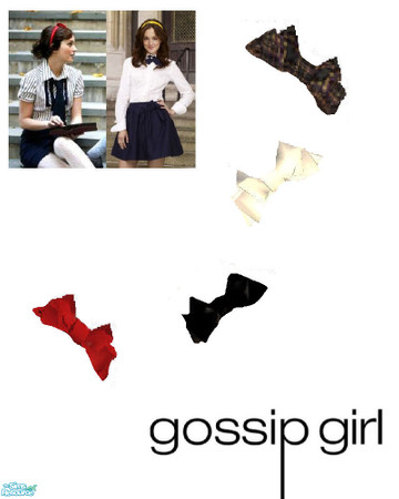 Sims 2 — Blair\'s ribbon headbands by ancsie18 — Blair\'s georgous ribbon headbands in four colours: red, white, black