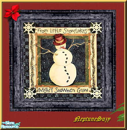 Sims 2 — NSC Painting  - Snowman  3 by Neptunesuzy — Your Sims will love these Snowmanf Painting! Enjoy!