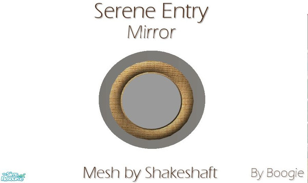 Sims 2 — Serene Entry Mirror by Boogie by boogie woogie — Part of the Serene Entry set.