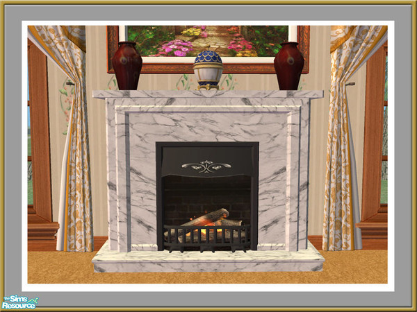 Sims 2 — Victorian Style Fire - Fire 02 by Shakeshaft — Part of a set of Victorian Styled Fire Surrounds, set includes 2