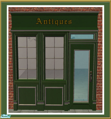 Sims 2 — Victorian Shop - Sign - Antiques by Shakeshaft — Part of a set to create an Old Fashioned Shop Front with this