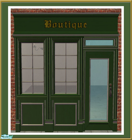 Sims 2 — Victorian Shop - Sign - Boutique by Shakeshaft — Part of a set to create an Old Fashioned Shop Front with this