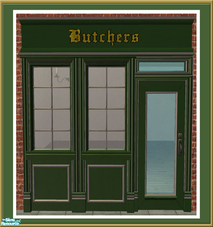 Sims 2 — Victorian Shop - Sign - Butchers by Shakeshaft — Part of a set to create an Old Fashioned Shop Front with this