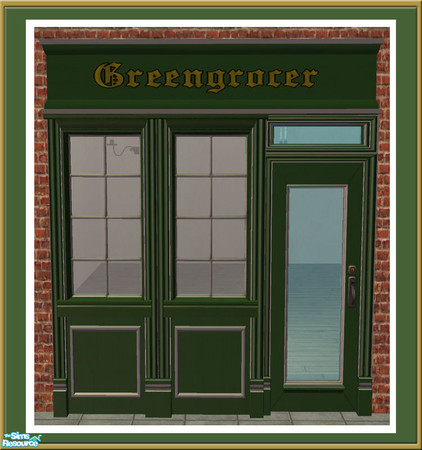 Sims 2 — Victorian Shop - Sign - Greengrocer by Shakeshaft — Part of a set to create an Old Fashioned Shop Front with