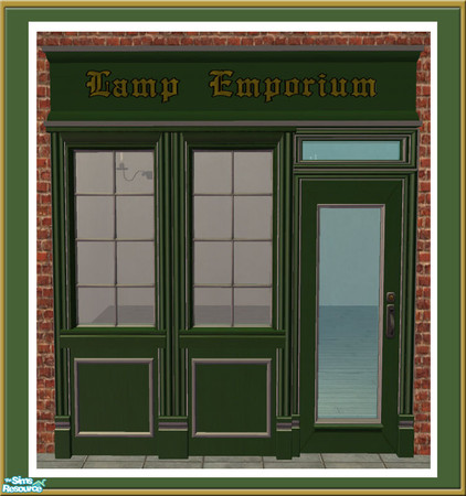 Sims 2 — Victorian Shop - Sign - Lamp Emporium by Shakeshaft — Part of a set to create an Old Fashioned Shop Front with