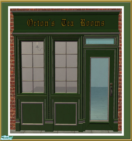Sims 2 — Victorian Shop - Sign - Tea Rooms by Shakeshaft — Part of a set to create an Old Fashioned Shop Front with this