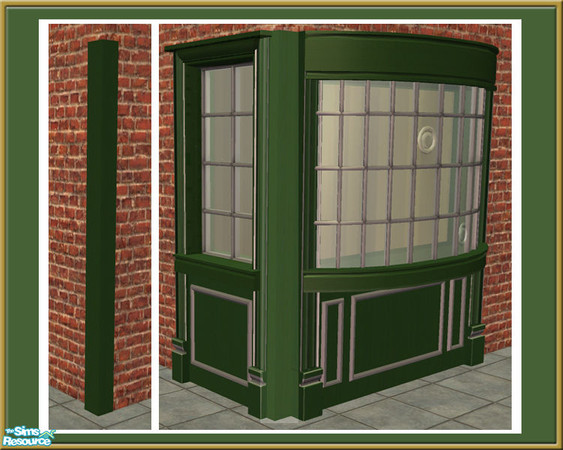 Sims 2 — Victorian Shop - Corner Column Right - Mesh by Shakeshaft — Part of a set to create an Old Fashioned Shop Front