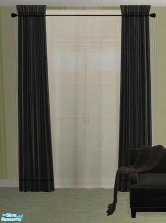 Sims 2 — Living2 Recolor b/w - drapes black by ShinoKCR — 