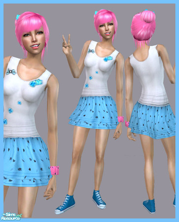 Sims 2 — Rainbow for Teens - Frosty Blue by simal10 — My Rainbow set converted for teens. Don\'t forget to get my mesh