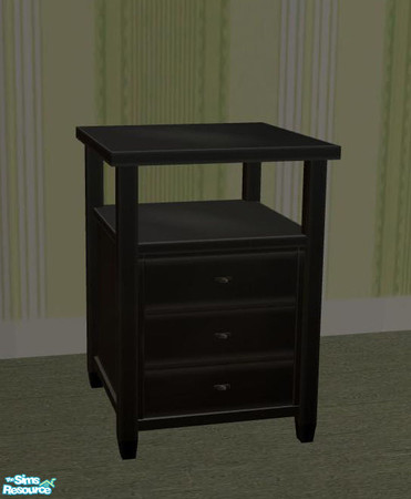 Sims 2 — Living2 Recolor b/w - sidetable blacklack by ShinoKCR — 