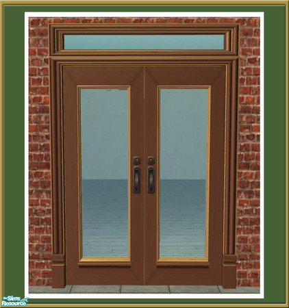 Sims 2 — Victorian Shop -  2 Tile Door - Brown by Shakeshaft — Part of a recolour set of the Victorian Shop Facade, set