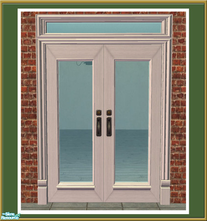 Sims 2 — Victorian Shop -  2 Tile Door - White by Shakeshaft — Part of a recolour set of the Victorian Shop Facade, set
