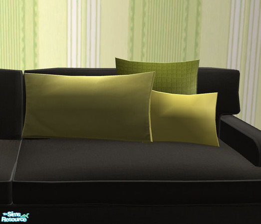 Sims 2 — Living2 Recolor b/w - pillowset greens by ShinoKCR — 