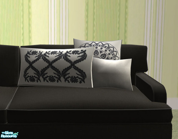 Sims 2 — Living2 Recolor b/w - pillowset whites by ShinoKCR — 