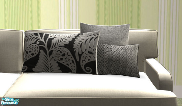 Sims 2 — Living2 Recolor b/w - pillowset blacknwhite by ShinoKCR — 