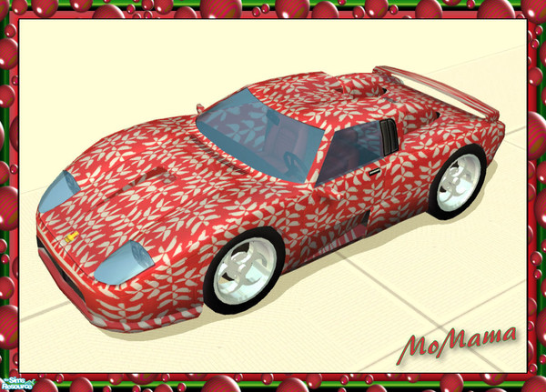 Sims 2 — NK Christmas Cars - Flake Design by MoMama — Best I can tell, this snowflake design is made of coffee cups or