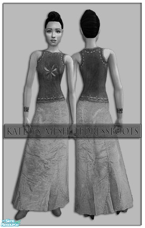 Sims 2 — Katelys Mesh Tfdressboots by katelys — Mesh with bumb maps and fat morph.