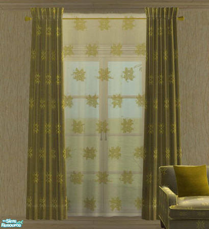 Sims 2 — PB Living2 more Recolors - Drapes Stars by ShinoKCR — 