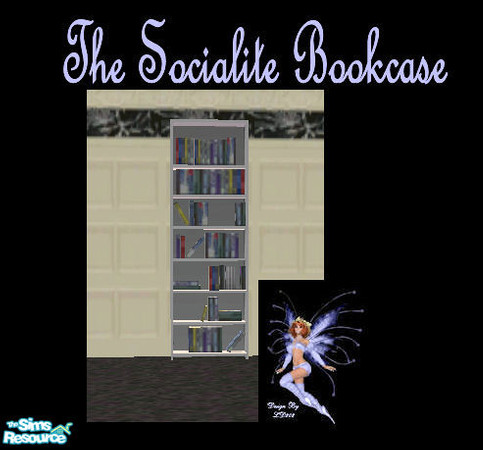 Sims 2 — Socialite Livingroom Collection - 6 by LD202 — Socilite livingroom bookcase in white. recolor of maxi\'s