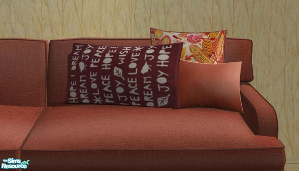 Sims 2 — PB Living2 more Recolors - Pillowset Reds by ShinoKCR — 
