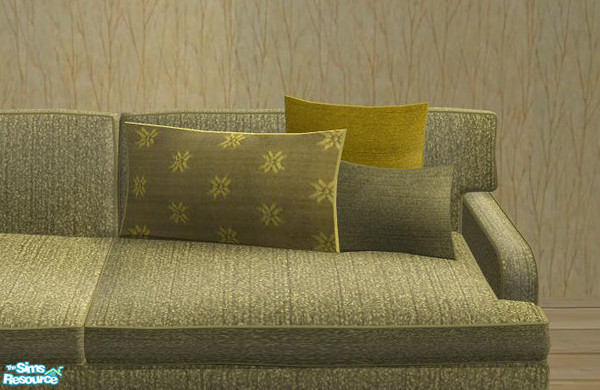 Sims 2 — PB Living2 more Recolors - Pillowset Gold by ShinoKCR — 