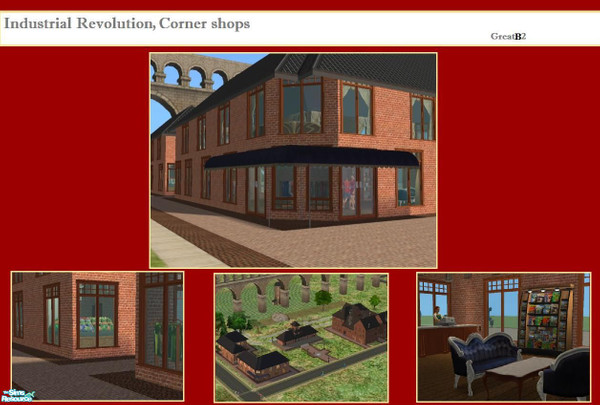 Sims 2 — Industrial revolution- The southern side - The Corner Shops by great  b2 — These corner shops where much seen in