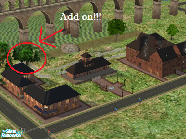 Sims 2 — Industrial revolution- The southern side - Rain Rode Add-on by great  b2 — Just and add on for the train track!
