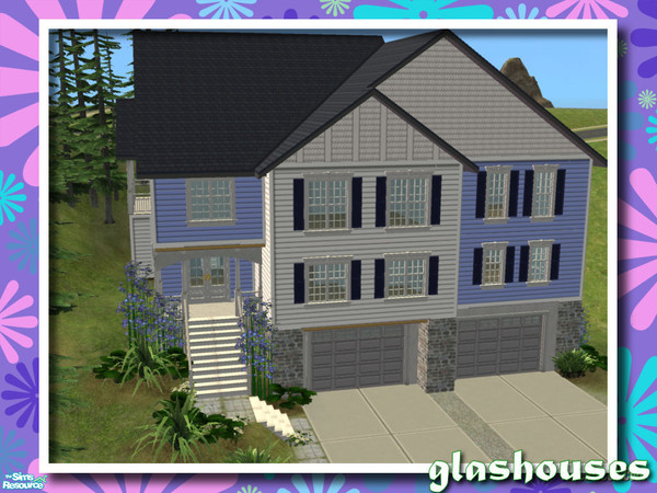 Sims 2 — 52 Walnut by glasgurl — A contemporary home perched on a hill in Veronaville. Three bedrooms, large kitchen,