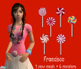 Sims 2 — Christmas Lollipops Accessory Set - Collection 24 by francisssko — Christmas Lollipops for your sims , yummy!. 1