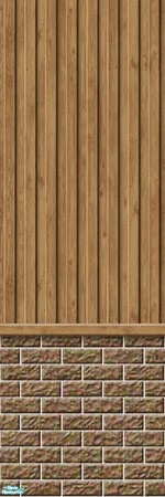 Sims 2 — Studio K Vertical Wood & Dark Brick - Desert by StudioKhagerks — 