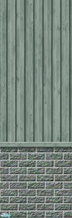 Sims 2 — Studio K Vertical Wood & Dark Brick - Laurel by StudioKhagerks — 